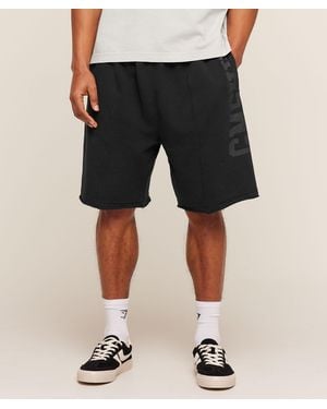 GYMSHARK Accent Graphic Sweat Shorts - Black