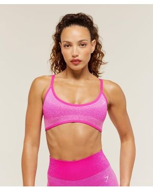 GYMSHARK Blush Seamless Light Support Sports Bra - Purple