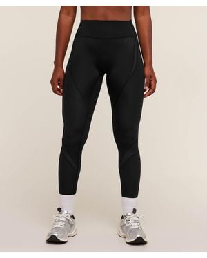 GYMSHARK Mesh Panel Leggings - Black
