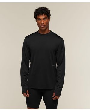 GYMSHARK Running Elite Long Sleeve T-Shirt - Black