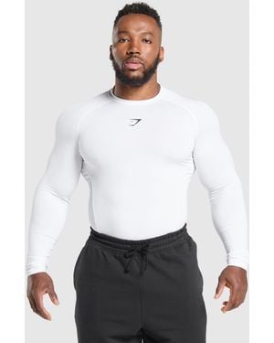 GYMSHARK Element Baselayer Long Sleeve T-Shirt - White