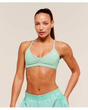 GYMSHARK Washed Minimal Sports Bra - Blue