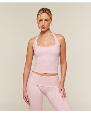 GYMSHARK Cottonmove Halterneck Top - Pink