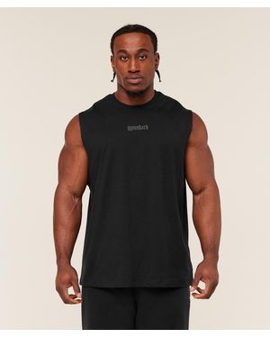 GYMSHARK Olde English Tank - Black