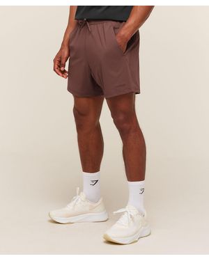 GYMSHARK Hybrid 6" Short - Brown