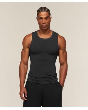 GYMSHARK Cotton Seamless Sleeveless Top - Black
