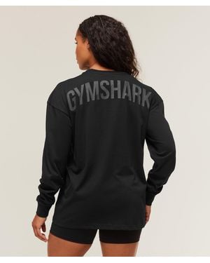 GYMSHARK Power Long Sleeve Top - Black