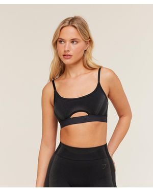 GYMSHARK Charge Seamless Sports Bra - Black