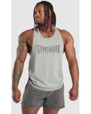 GYMSHARK Heritage Washed Stringer - Grey