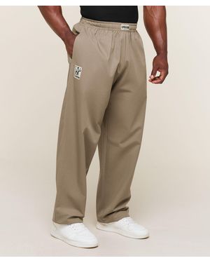 GYMSHARK Straight Leg Pumper Trousers - Natural