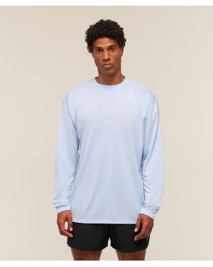 GYMSHARK Arrival Oversized Long Sleeve T-Shirt - Blue