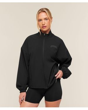 GYMSHARK College Crest Graphic Track Jacket - Black