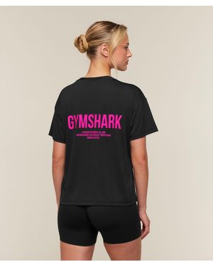 GYMSHARK Conditioning Club Oversized Short Sleeve T-Shirt - Black