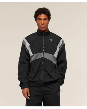 GYMSHARK Retro Track Jacket - Black
