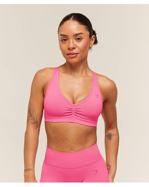 GYMSHARK Lift Seamless Sports Bra - Red