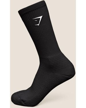 GYMSHARK Premium Sharkhead Crew Single - Black