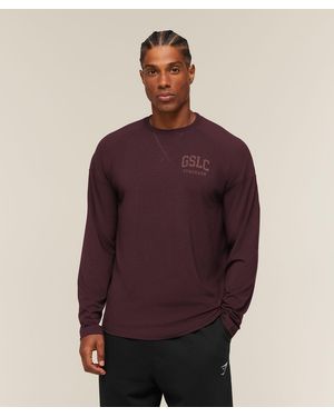 GYMSHARK Gslc Raglan Long Sleeve T-Shirt - Purple