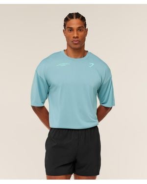 GYMSHARK Conditioning Club Oversized T-Shirt - Blue