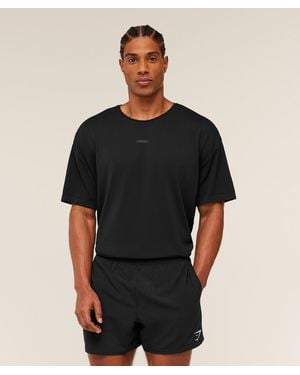 GYMSHARK Distance Seamless T-Shirt - Black