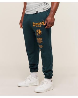 GYMSHARK Global Lifting Oversized Essential Joggers - Blue
