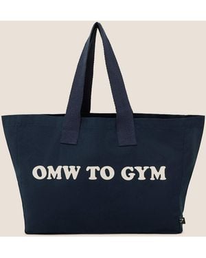 GYMSHARK Slogan Tote - Blue