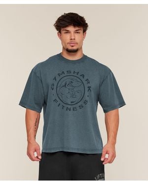GYMSHARK Vintage Legacy T-Shirt - Blue