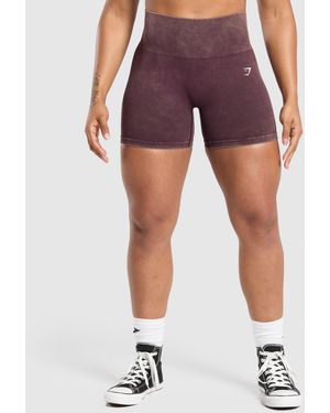 GYMSHARK Gains Seamless Plain Shorts - Purple