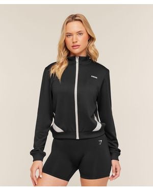 GYMSHARK Lightweight Tricot Zip Through Jacket - Black