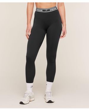 GYMSHARK Waistband Logo Leggings - Blue