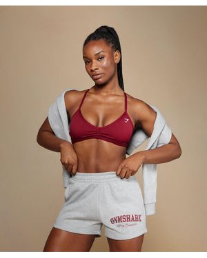 GYMSHARK Lifting Essentials Graphic Brushed 4' Shorts - Brown
