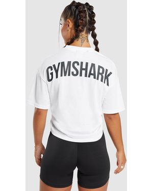 GYMSHARK Power Oversized T-Shirt - White