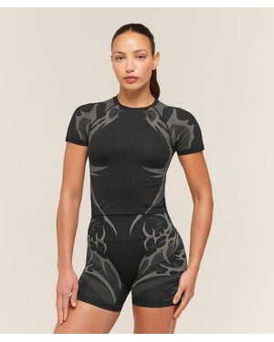 GYMSHARK Storm Seamless Top - Black