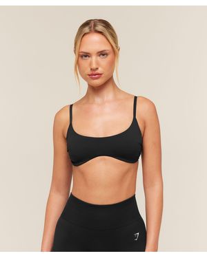 GYMSHARK Flutter Micro Sports Bra - Black
