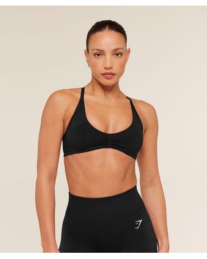 GYMSHARK Interval Seamless Light Support Sports Bra - Black
