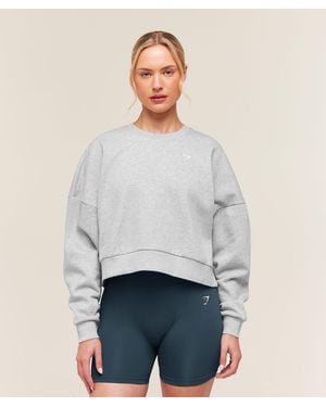 GYMSHARK Training Oversized Boxy Sweatshirt - White