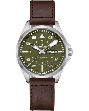 Hamilton Khaki Aviation Pilot Day Date Auto - Verde