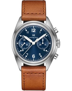 Hamilton Khaki Aviation Pilot Pioneer Mechanical Chronograph - Blu