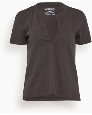 ASKK NY Classic Henley Tee - Black