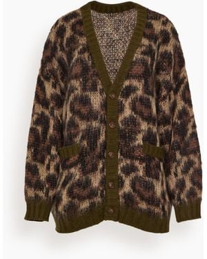 R13 Oversized Cardigan - Brown