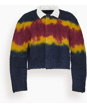 Sacai Chusen-Dyed Knit Cardigan - Blue