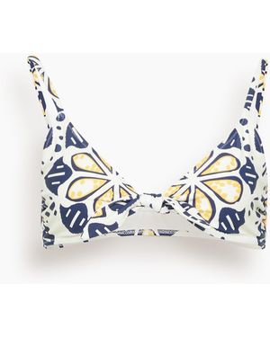 lemlem Sara Tie Front Top - Blue