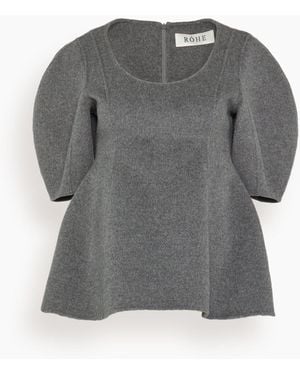 Rohe Sculptural Double-Faced Top - Gray
