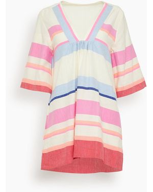 lemlem Belkis V-Neck Caftan - Pink