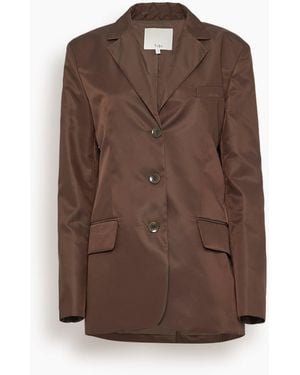 Tibi Eco Nylon Max Blazer - Brown