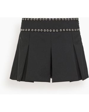 R13 Pleated Mini Skort - Black