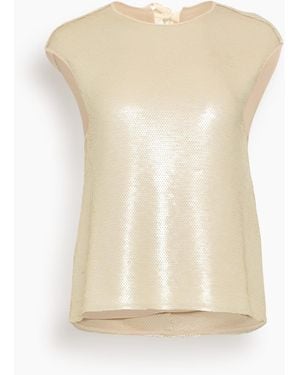 Saint Art Bowen Sequin Tank - White