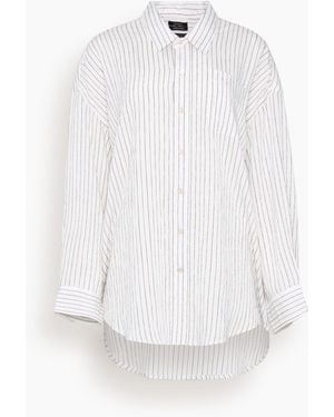 R13 Drop Neck Shirt - White