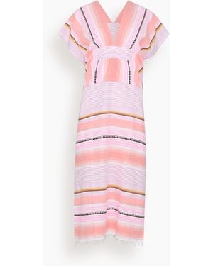 lemlem Gasira V-Neck Dress - Pink