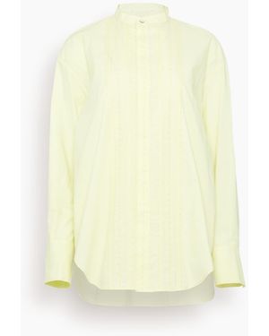 forte_forte Les Fleurs Embroidery Poplin Shirt - Yellow