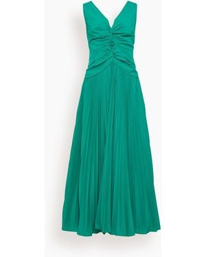 Jonathan Simkhai Vivianne Cotton Midi Dress - Green